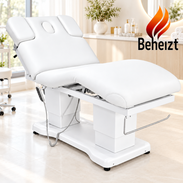 Kosmetikliege Massageliege elektrisch Memoryfunktion 4 Motoren Heizung weiß L00149H Preorder