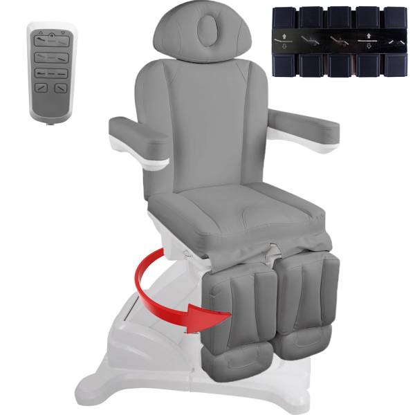 Vollelektrischer F26673a Fußpflegestuhl mit 5 Motoren weiß-grau