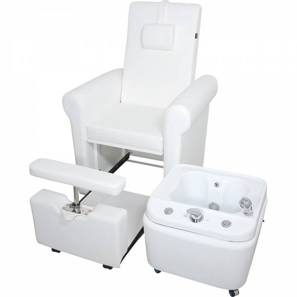 Pedikürsessel p04200 Pedikürstuhl Fußpflegestuhl weiß