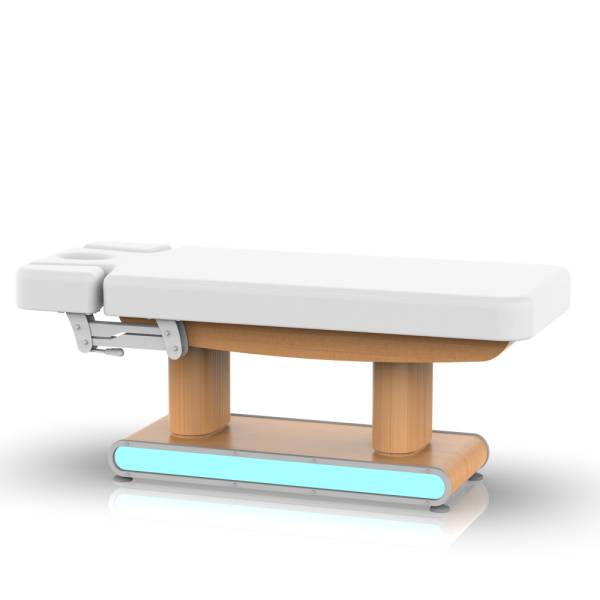 Table esthétique de massage et bien-être électrique 4 moteurs fonction mémoire chauffage et LED VL00242H