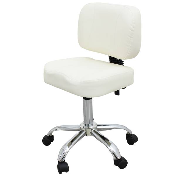 Arbeitsstuhl Rückenlehne perlweiß 303651