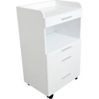 Beistelltisch T01035A weiß mit 3 Schubladen Beistelltisch T01035A weiß mit 3 Schubladen