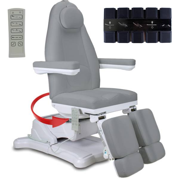 Vollelektrischer F26672a Fußpflegestuhl mit 5 Motoren grau