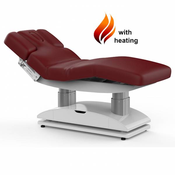 003838H Table de massage blanche avec 4 moteurs chauffants