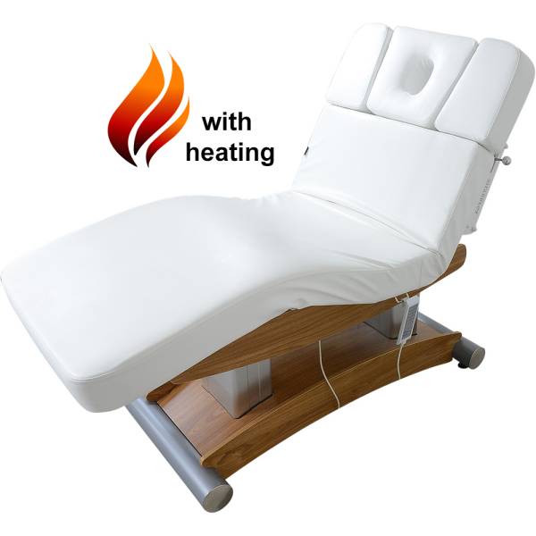 Massageliege L32293 weiß-wood mit 5 Motoren mit Heizung