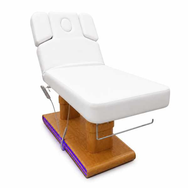 Table esthétique de massage et bien-être électrique 4 moteurs fonction mémoire chauffage et LED VL00242H