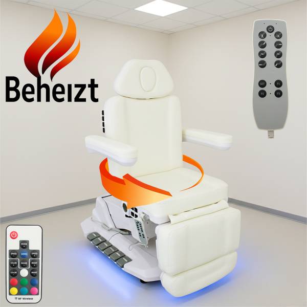 Vollelektrische Kosmetikliege Heizung Display 4 Motoren drehbar LED perlweiß L06686H