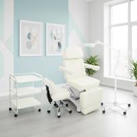 Kosmetikkabine – vollelektrisch, ergonomisch, modern, perlweiß 907701b Kosmetikkabine – vollelektrisch, ergonomisch, modern, perlweiß 907701b