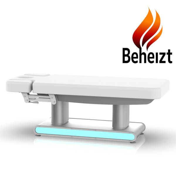 Elektrische Wellnessliege Massageliege Euro 4 Motoren Heizung LED grau L02242H