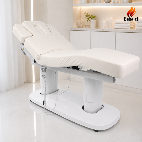 Kosmetikliege Massageliege elektrisch Memoryfunktion 4 Motoren Heizung LED weiß L00042HL Preorder