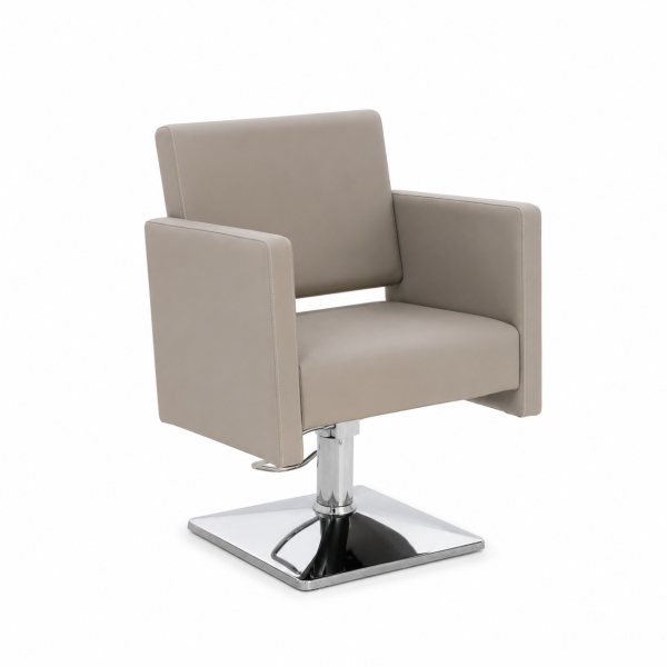 Friseurstuhl Friseursessel Salonstuhl hydraulisch drehbar Taupe Greige 201121