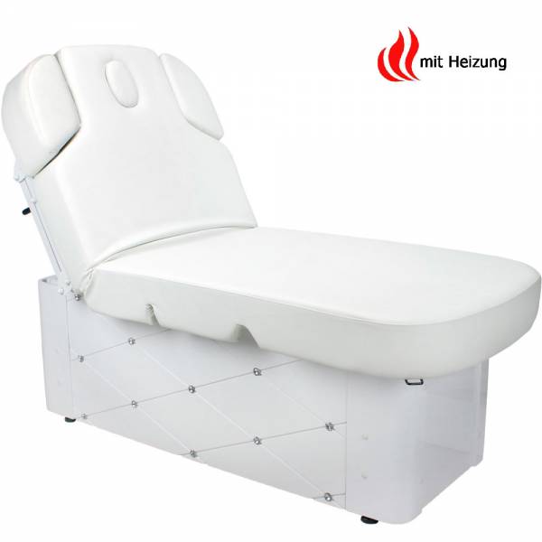 003370-3H Massageliege Wellnessliege Weiß mit Heizung & Memory
