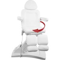 Fußpflegestuhl weiß 122155 mit 3 Motoren drehbar Fußpflegestuhl weiß 122155 mit 3 Motoren drehbar