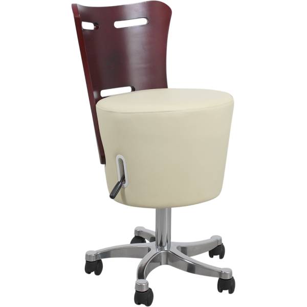 Arbeitsstuhl A16055e rund beige / braun