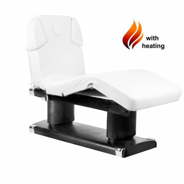 053838H massage table black / white with 4 motors heating &amp; memory