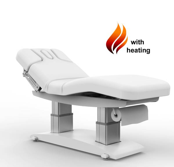 Massageliege Weiß mit 4 Motoren & Heizung L02259H