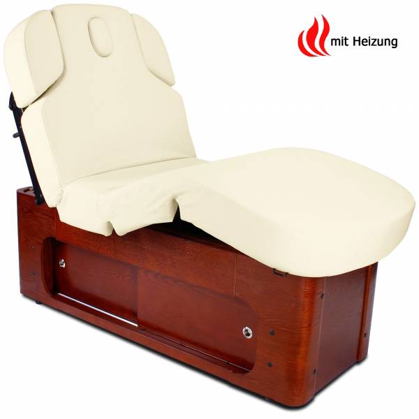 Massageliege 033381-3H creme / braun mit Heizung und Memory