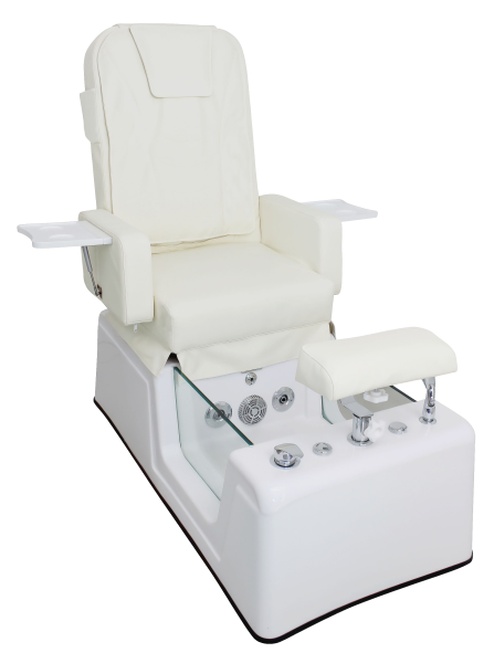 Fußpflegesessel elektrisch mit Rückenmassagefunktion weiß F002310