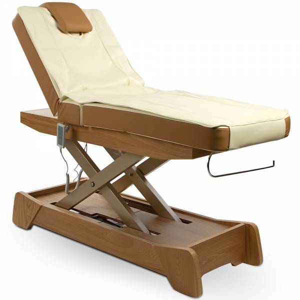 010208 Wellnessliege Massageliege braun / creme