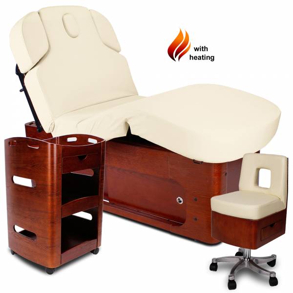 Massagekabine 933381-3H creme / braun mit Heizung und Memory