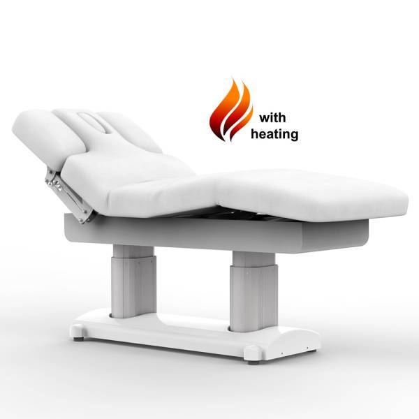 L02249 Table de massage blanche avec 4 moteurs
