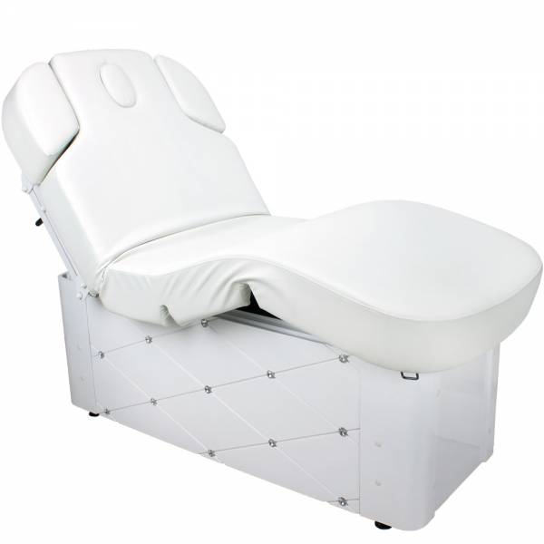 Massageliege 003370-3 Wellnessliege mit Memory Weiß