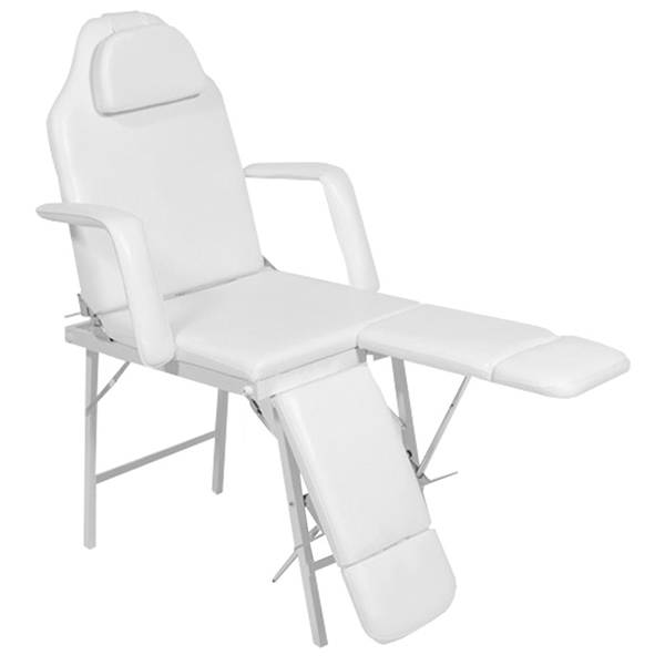 Portable pedicure chair - cosmetic bed 120261d white