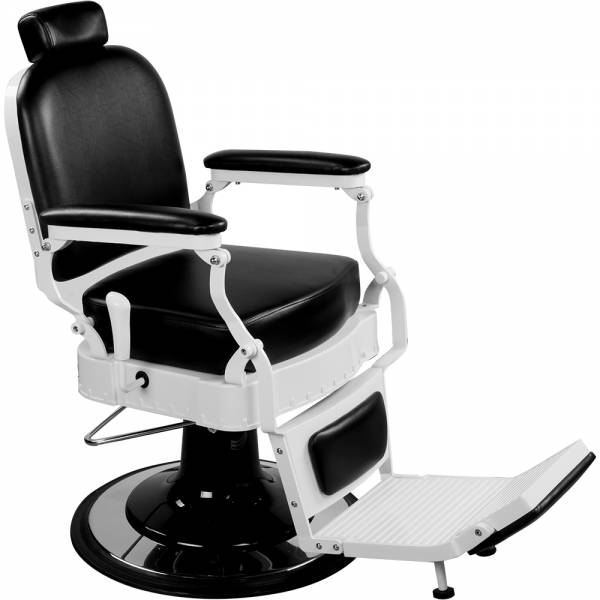 Barber 205030 Herrenstuhl Friseurstuhl schwarz / weiß